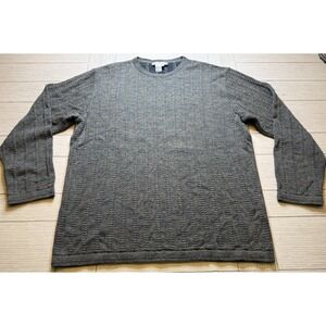 Ermenegildo Zegna VTG Men's Sweater Long Sleeve Crew neck Textured Knit Multi XL